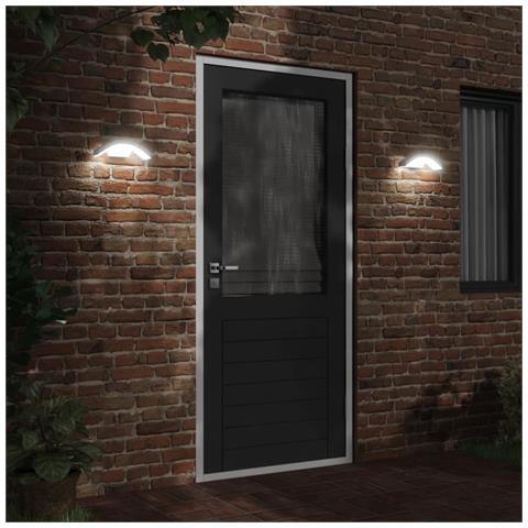 Applique con LED e Sensore 2 pz Bianche in Alluminio Pressofuso - Foto 3