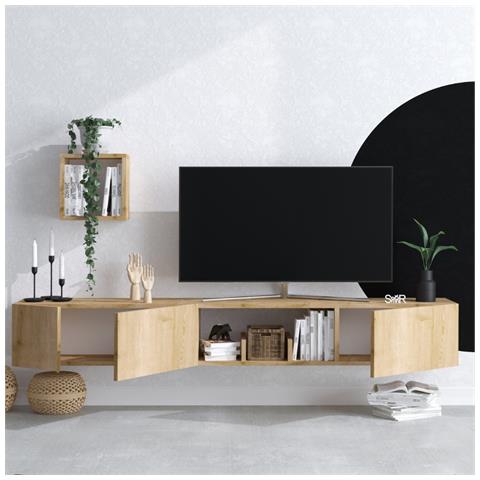 Mobile Tv Con Contenitori In Finto Rovere Chiaro Bergen - Foto 4