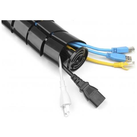 Equip 650861 Organizer Per Cavi Scrivania Guaina Intrecciata Per Cavi Nero 1 Pz - Foto 3