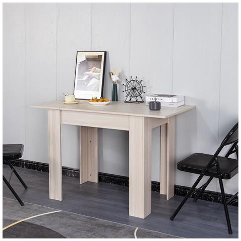 Tavolo Allungabile Cucina Sala Pranzo Da 90 A 120 X 60 X 78 Cm Olmo Estensibile - Foto 4