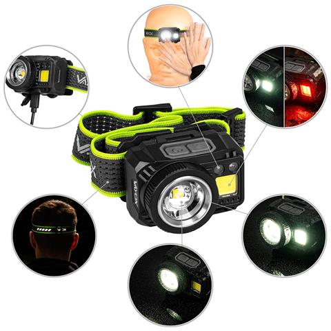 Torcia Frontale Xpg3 + Cob Zoom Alimentazione Ibrida Va0098 - Foto 2