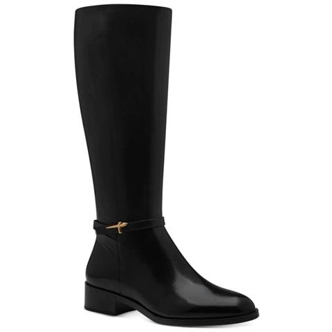 Long Boot Flat Stivali Pelle Scarpe Donna Nero Eu 37, 1-25529-43 001 - Foto 1