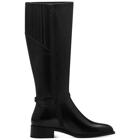 Long Boot Flat Stivali Pelle Scarpe Donna Nero Eu 37, 1-25529-43 001 - Foto 3