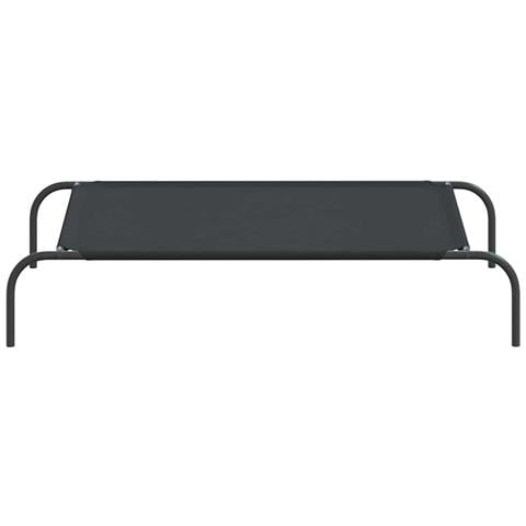 Cuccia per Cani Rialzata Nera 110x65x20cm Tela Oxford e Acciaio - Foto 2