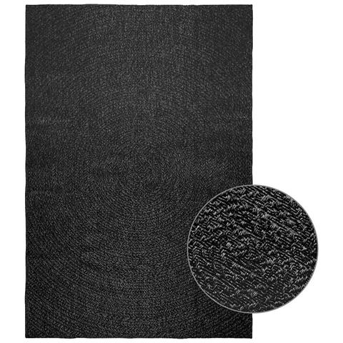 Tappeto Zizur Antracite 160x230 Cm Aspetto Iuta Interni Esterni - Foto 1