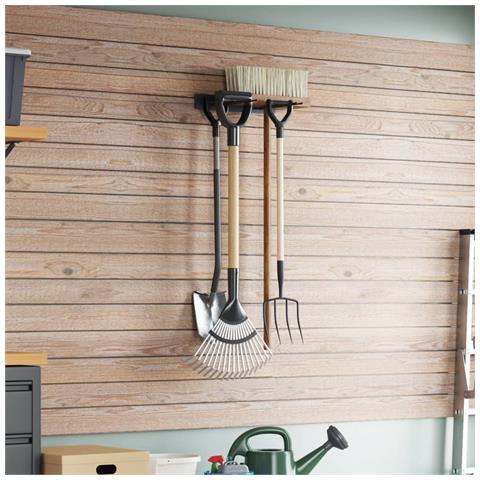 Portautensili Da Giardino A Muro Nero In Acciaio - Foto 1