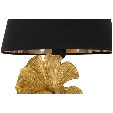 Lampada Da Tavolo Foglia 55 - Nero - Metallo - 30x30x63 Cm - Foto 2