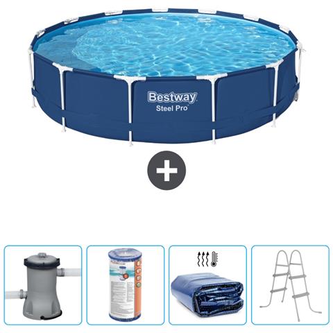 Piscina Fuori Terra - In Giro - 396x84 Cm - Blu - Include Accessori Coordinati Cb59 - Foto 1