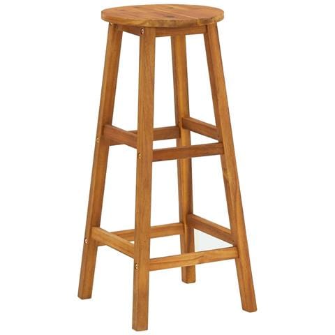 Sgabelli Da Bar 6 Pz In Legno Massello Di Acacia - Foto 1