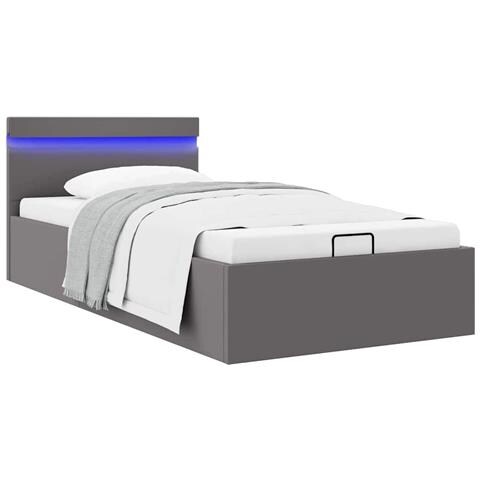 Lusso Casadino -  Giroletto Contenitore Idraulico Led Grigio Similpelle 90x200 Cm - Foto 8