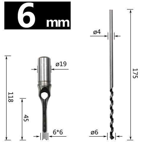 Trapano Per Legno - Punta Quadrata Per Fori Esatti  6 Mm - Foto 2