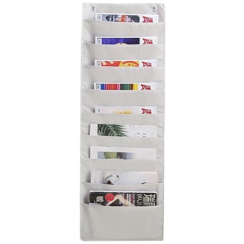 Organizer Da Appendere Oxford Per Riporre I Libri, 9 Ripiani Beige - Foto 1