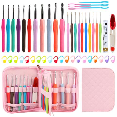 Set Organizer Uncinetti Con Uncinetti Ergonomici E Strumenti Pink - Foto 1