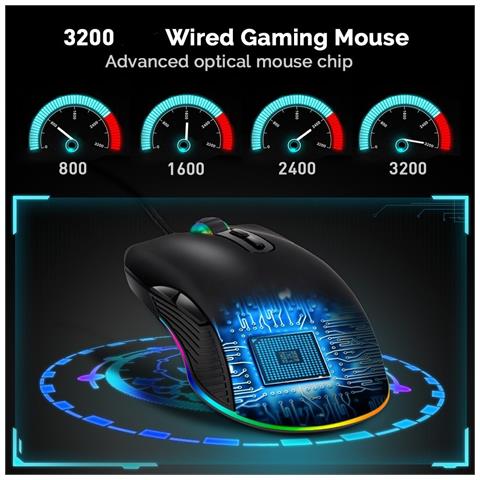 Mouse Da Gioco Rgb Con Dpi Regolabile E Design Ergonomico - Foto 6