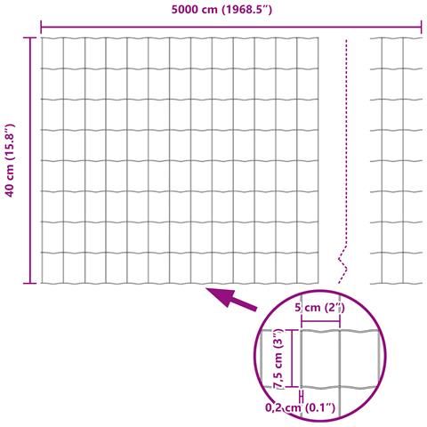 Recinzione Euro 0.4x50 m Acciaio Zincato - Foto 8