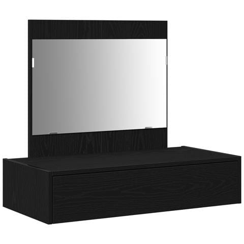 Toeletta Appesa al Muro Rovere Nero 83x40x70 cm - Foto 1