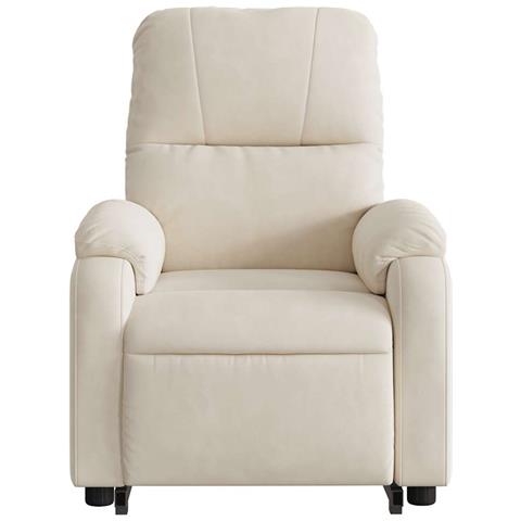 Poltrona Alzapersona Reclinabile Elettrica Beige in Microfibra - Foto 9