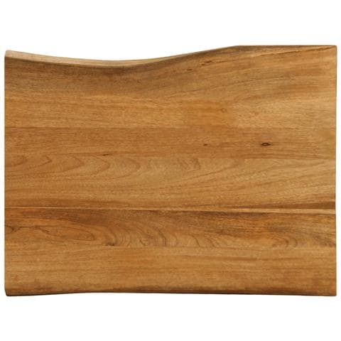 Piano per Tavolo 80x60x3,8cm Bordi Vivi in Legno Massello Mango - Foto 1