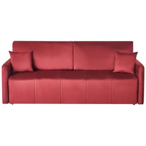 Divano Letto 3 Posti Egge Velluto Bordeaux - Foto 2