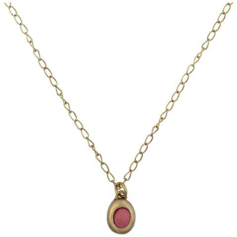 Collana In Oro Con Pendente Bordeaux - Foto 1