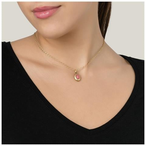 Collana In Oro Con Pendente Bordeaux - Foto 2