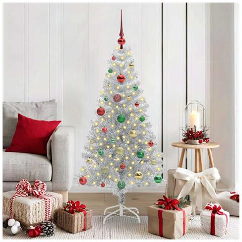 Albero di Natale con 150 LED con supporto Argento 150 cm PET - Foto 2