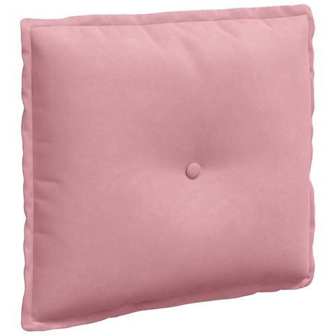 Cuscino per Schiena Rosa 50 x 45 cm Tessuto in Cords - Foto 1