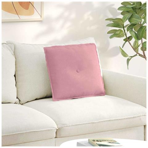 Cuscino per Schiena Rosa 50 x 45 cm Tessuto in Cords - Foto 2