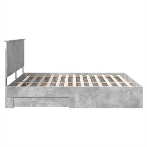 Struttura del letto con testiera Grigio cemento 180 x 200 cm - Foto 9