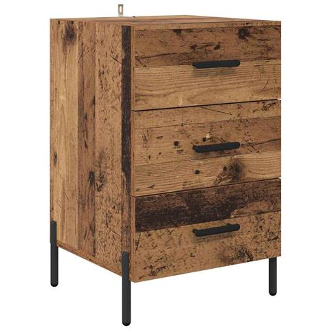 Armadio da Notte con cassetto Legno vecchio 40 x 40 x 66 cm - Foto 1