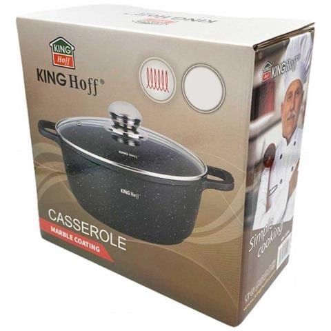 KH-1596 Pentola bassa da forno rivestita in marmo da 26 cm - Foto 6