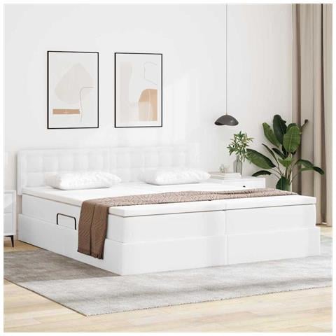 Letto con contenitore e LED con led Bianco Puro 180 x 200 cm - Foto 2