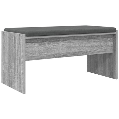 Panca per ingresso con cuscino Grigio Sonoma 83 x 38 x 40 cm - Foto 1