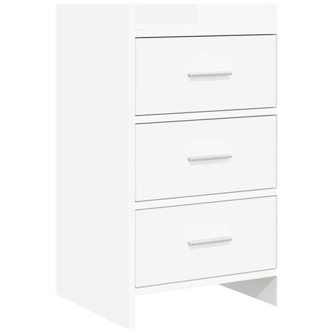 Comodini Bianco 40 x 36 x 70 cm Legno ingegnerizzato - Foto 1