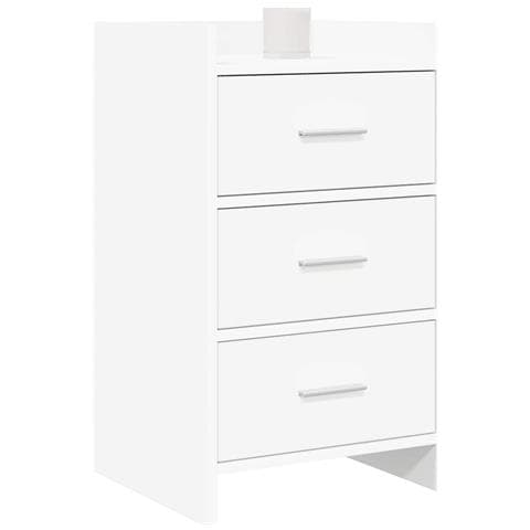 Comodini Bianco 40 x 36 x 70 cm Legno ingegnerizzato - Foto 2