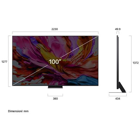 QNED evo AI 100'' Serie QNED86 100QNED86A6, MiniLED 4K, Dimming Pro, Dolby Vision, SMART TV 2025 - Foto 2