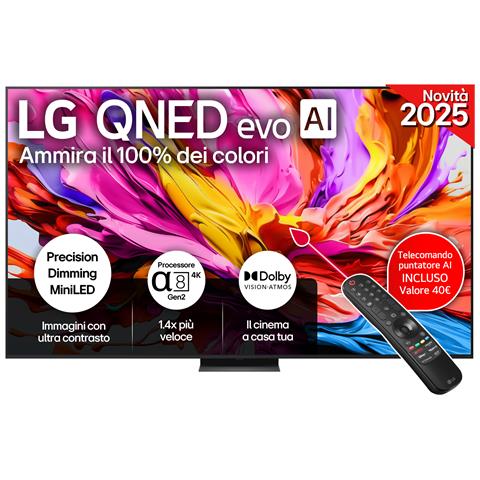 QNED evo AI 100'' Serie QNED86 100QNED86A6, MiniLED 4K, Dimming Pro, Dolby Vision, SMART TV 2025 - Foto 1