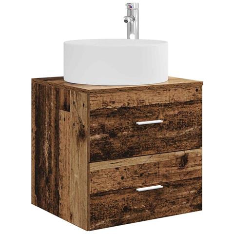Set di mobili per il bagno 3 pz Legno antico - Foto 10