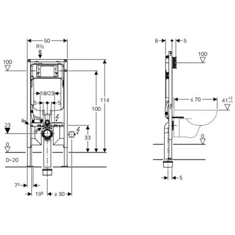 Duofix Italia Sigma8 Per Vaso Sospeso 111.795.00.1 - Foto 3