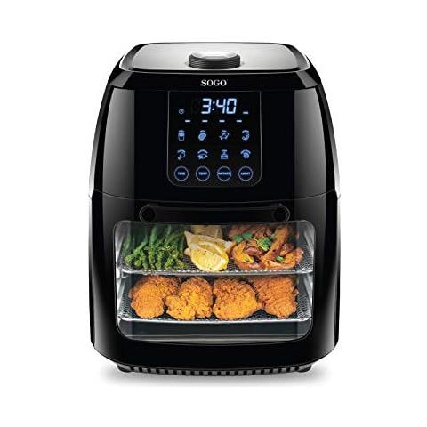 Friggitrice 6 Litri, Disidratante, Forno Ad Aria Calda, Automatico, Grill, Nero E Grigio, 10 Litri - Foto 1