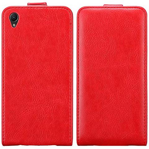 Custodia Compatibile Con Sony Xperia Z1 In Rosso Mela - Coperchio Protettivo In Design Flip Con Chiusura Magnetica - Foto 2
