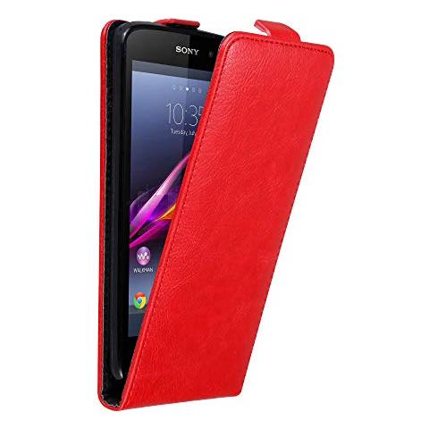 Custodia Compatibile Con Sony Xperia Z1 In Rosso Mela - Coperchio Protettivo In Design Flip Con Chiusura Magnetica - Foto 1