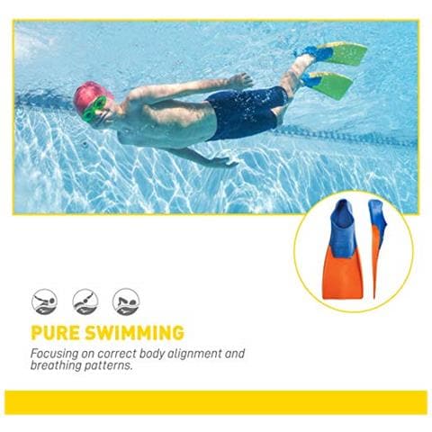 Finis Long Floating Pinne, Blu / arancione, 29-33 - Foto 2