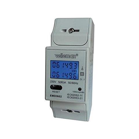 Emdin02 Monofase A Doppio Modulo Per Montaggio Din Meter Kwh Per Luso Professionale Multicolore - Foto 1