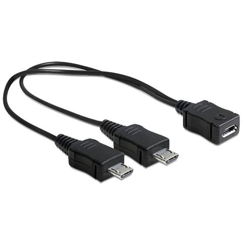 Adattatore Usb Micro B Femmina - 2 X Usb Micro B Maschio Cm 20 - Foto 1
