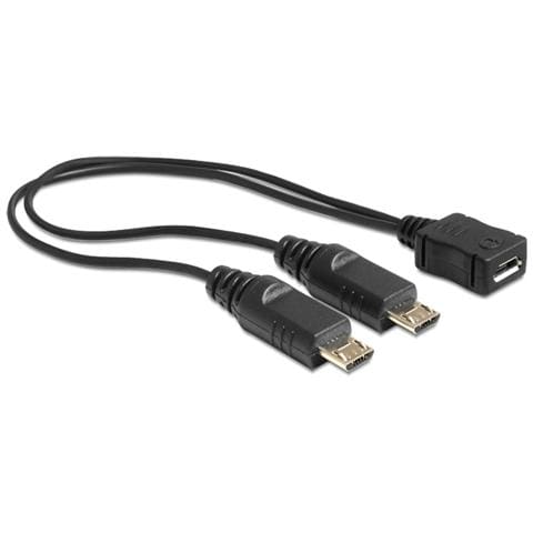 Adattatore Usb Micro B Femmina - 2 X Usb Micro B Maschio Cm 20 - Foto 2