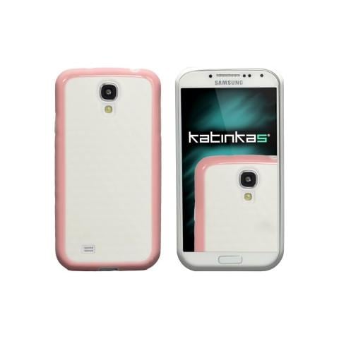 Fiber Cover f / Samsung Galaxy S4 Cover Rosa, Bianco - Foto 1