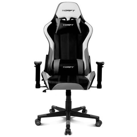 Dr175 Sedia Per Gaming Universale Seduta Imbottita Nero, Grigio, Bianco - Foto 1