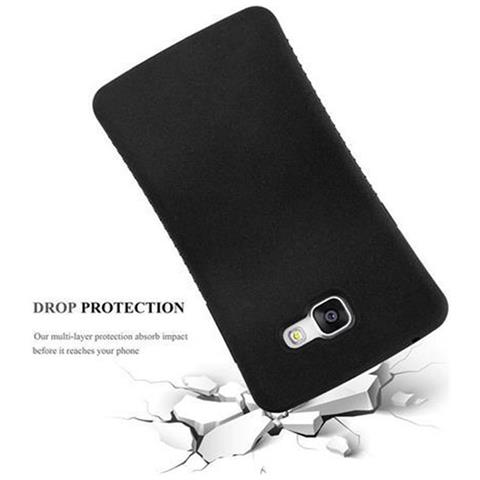 Custodia Compatibile Con Samsung Galaxy A3 2016 In Nero Minerale - Hard Case Coperchio Protettivo Small Waist Con Supporto In Gomma Antiscivolo - Foto 8
