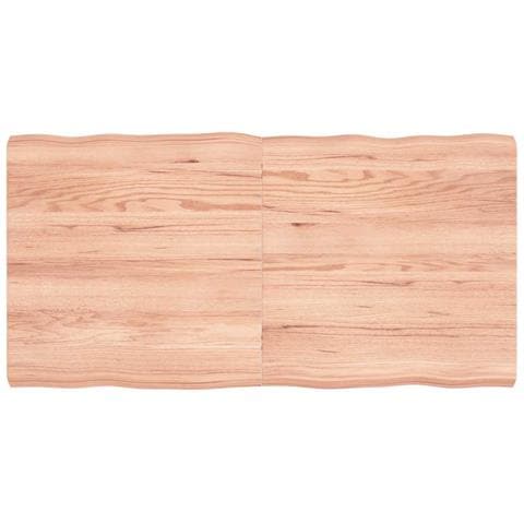 Piano Tavolo Marrone Chiaro 120x60x (2-6) cm Rovere Non Trattato - Foto 1